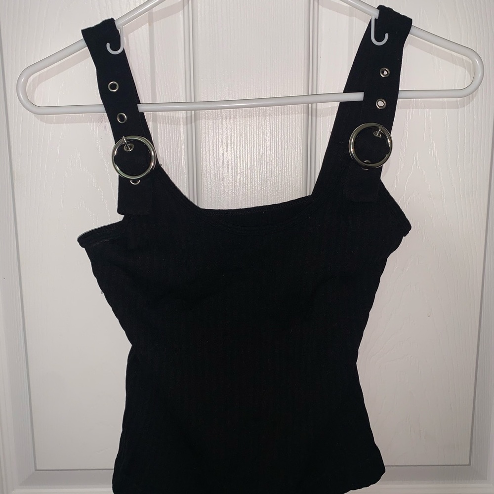 Black Ribbed Top